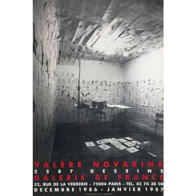 Valère NOVARINA (after) GALERIE DE FRANCE 1987 poster on coated paper unsigned and not numbered 23.6 x 15.7 in printed by...