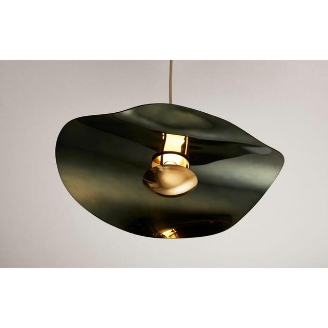 Curve loie pendant lamp by jennifer midoz dimensions: d 32 x w 42 x h 14,5 cm materials: colored varnish on polished...
