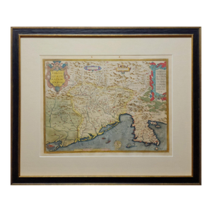 Original Map From 1580s by Ortelius of Parts Baltic, Northeastern Italy