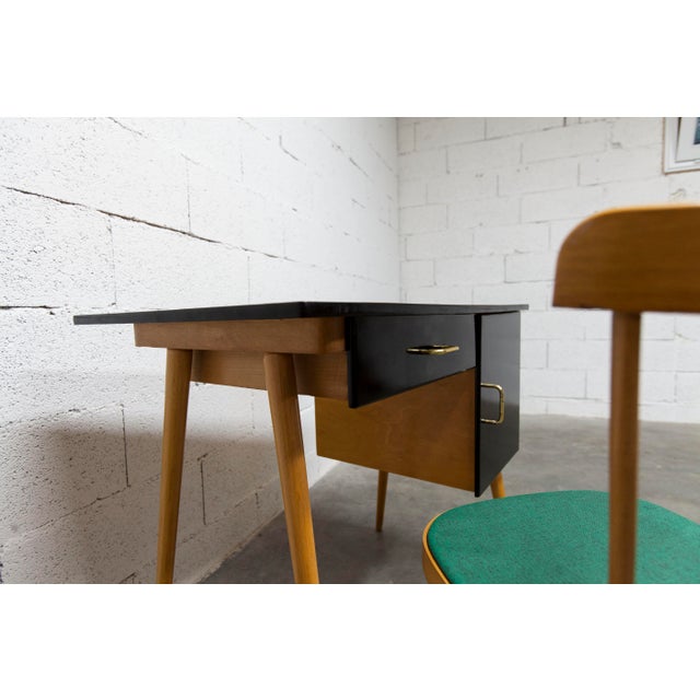 Baumann Desk and Chair, 1960s, Set of 2 For Sale - Image 4 of 18