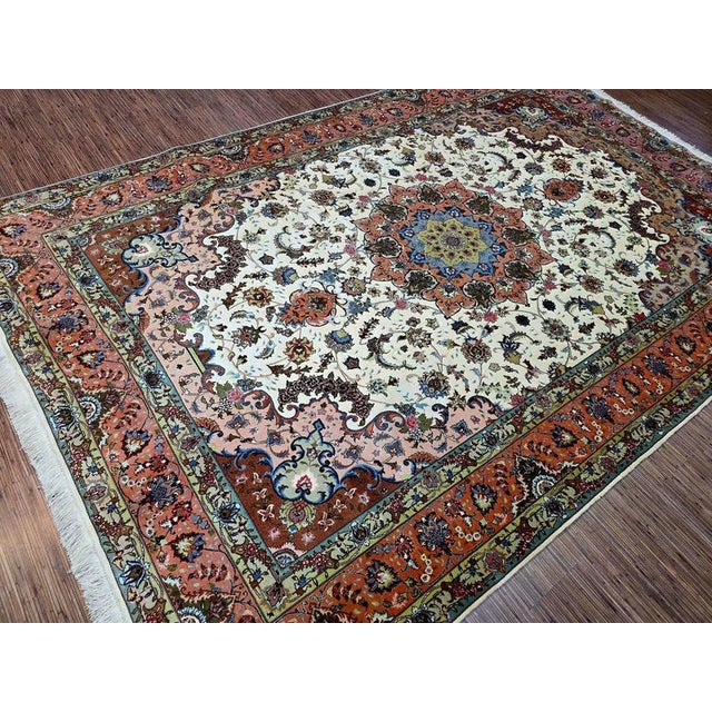 Middle Eastern Rug in Cork Wool For Sale - Image 6 of 11