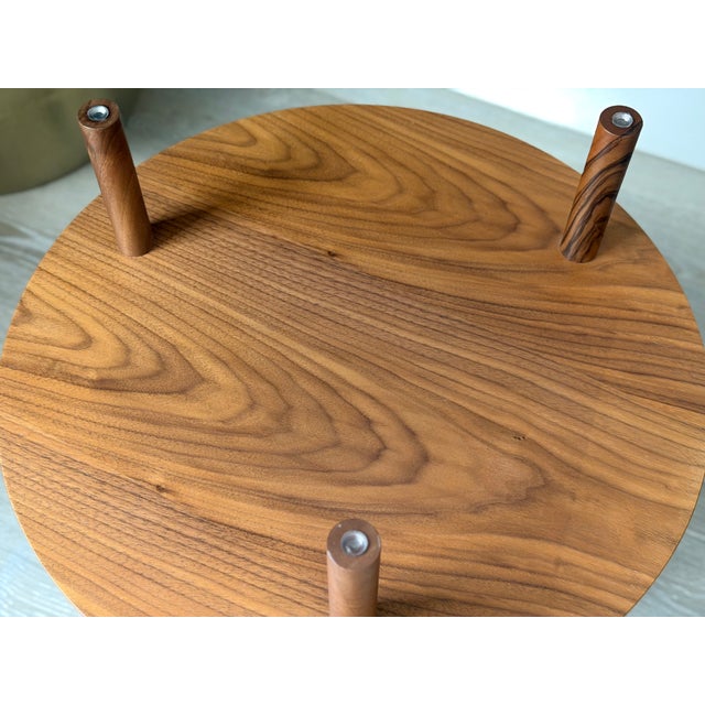 Mid-Century Modern-Style Walnut Wood and Glass "Unison" Side Tables by Design Within Reach For Sale - Image 15 of 16