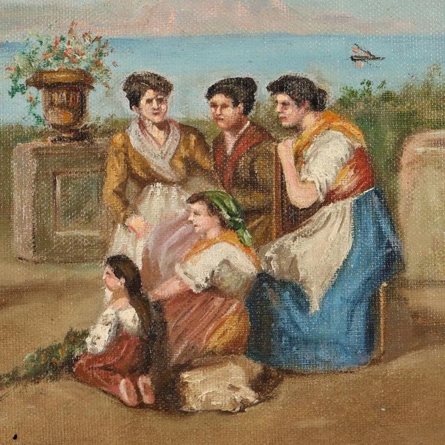 Neapolitan School, The Neapolitan Tarantella, 19th Century, Oil on Canvas, Framed For Sale - Image 6 of 12