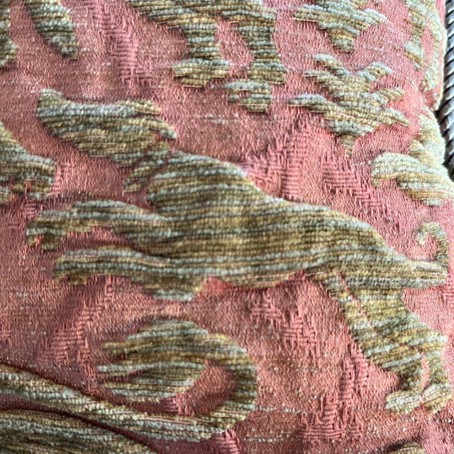 Luxury Custom Vintage Wildlife Design Tapestry Pillow With Tassels For Sale In San Diego - Image 6 of 10