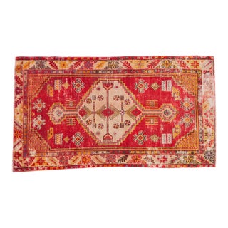 Vintage Distressed Oushak Rug - 2'7" X 4'5" For Sale