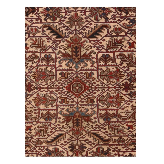 Traditional Antique Heriz Rug 8'2'' x 10'7'' For Sale - Image 3 of 3