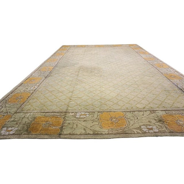 Antique Oversized Donegal - Arts & Crafts Ireland Allover Geometric Rug, Country of Origin: Ireland, Circa Date: 1920s....