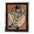 Vintage Framed Needlepoint Artwork Depicting a Seated Pierrot Clown With a Large Ruffled Collar For Sale