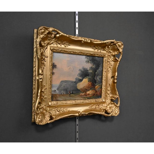 After Jean Pillement, Path Opening Onto the Sea, Oil on Panel, Late 19th Century For Sale - Image 3 of 17