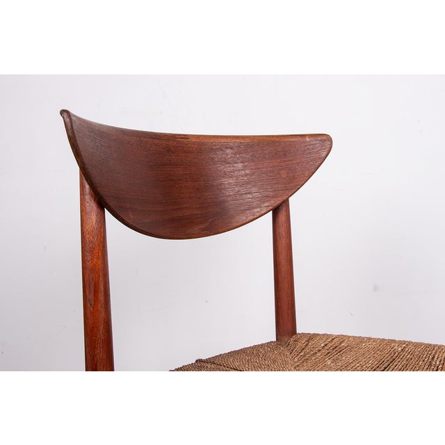 1960s Danish Model 316 Chairs in Teak and Seagrass by Peter Hvidt and Orla Molgaard-Nielsen for Soborg Mobelfabrik, 1960s, Set of 6 For Sale - Image 5 of 18