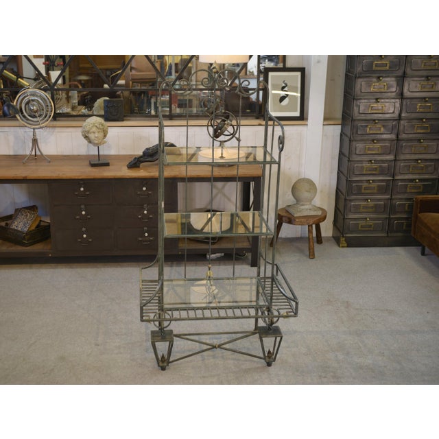 Vintage Wrought Iron Shelf, 1950s For Sale - Image 10 of 12
