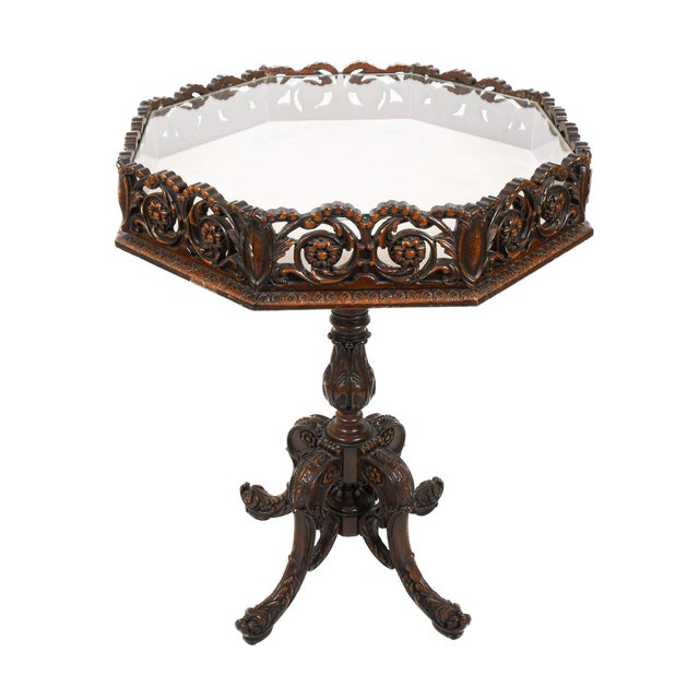 Antique Mahogany Showcase Table For Sale - Image 4 of 9