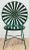 Metal Antique Green Francois Carre Sunburst Garden Chairs, Pair For Sale - Image 7 of 15