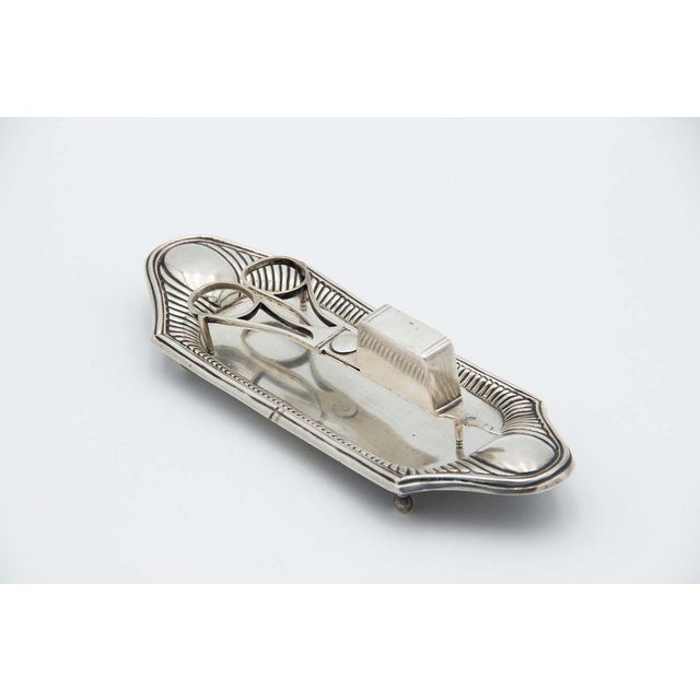 Tray and Scissors of Morrões in Gummed Silver on the Tray, Set of 2 For Sale - Image 3 of 4