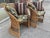 Natural Wicker Mid Century Barrel Chairs With Fishing Upholstery & Pillows - a Pair For Sale - Image 4 of 13