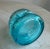 1960s Turquoise Blue Blenko or Empoli Style Crackle Glass Bottle With Stopper For Sale In San Diego - Image 6 of 8