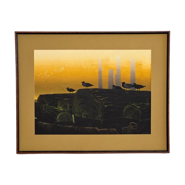 Wood Vintage Framed Art For Sale - Image 7 of 7