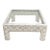 1980s Coastal White Woven Rattan Glass-Top Coffee Table For Sale