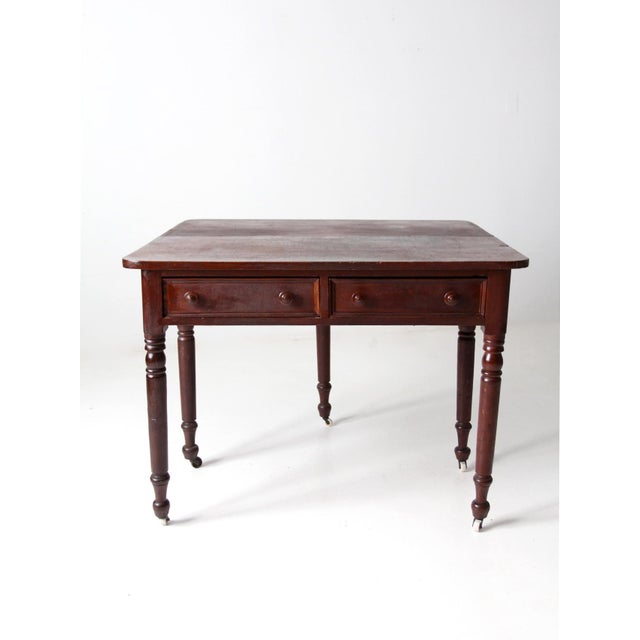 Wood Antique Writing Desk For Sale - Image 7 of 17