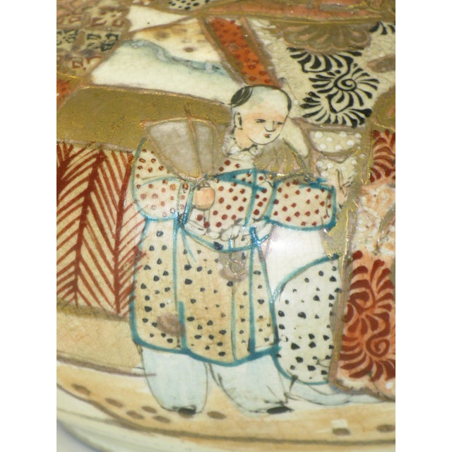 Mid 19th Century Vase SATSUMA ANTIQUE MEIJI JAPANESE KYOTO Ceramic For Sale - Image 13 of 16