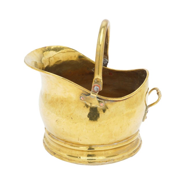 English Helmet Form Brass Coal Hod, 1800's For Sale - Image 10 of 12
