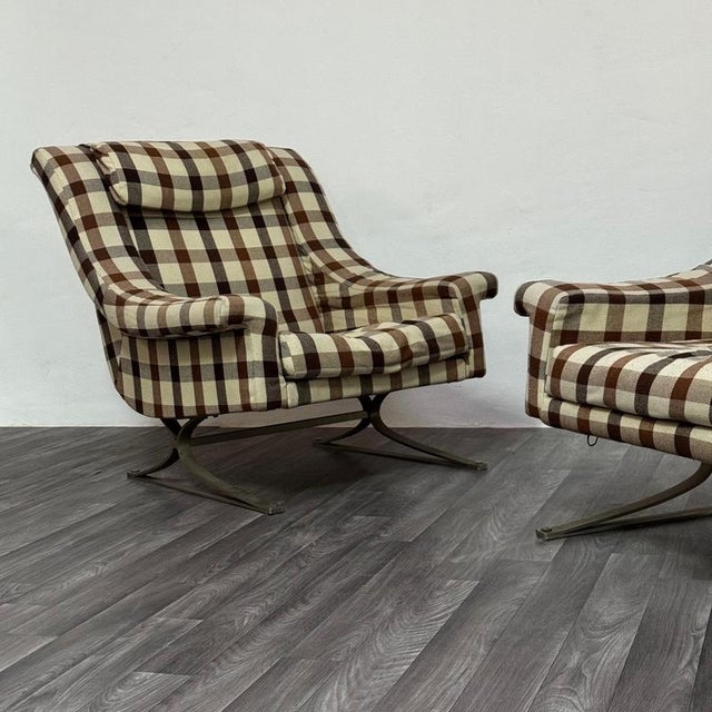 Grand Prix Armchairs by Maurice Calka for Arflex, 1960s, Set of 2 For Sale - Image 3 of 18