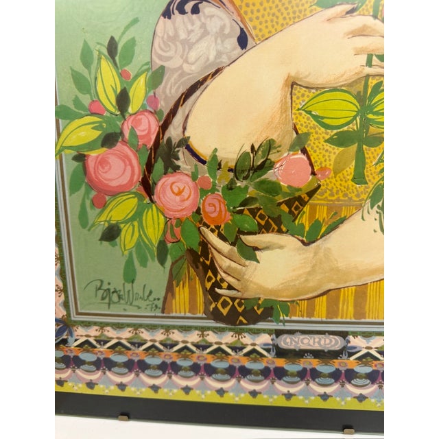 1970s The Four Corners of the World Poster by Björn Wiinblad for Permild & Rosengreen, 1970s, Set of 4 For Sale - Image 5 of 18