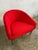 Red Mid Century Barrel Chair by Lawrence Peabody For Sale - Image 8 of 10