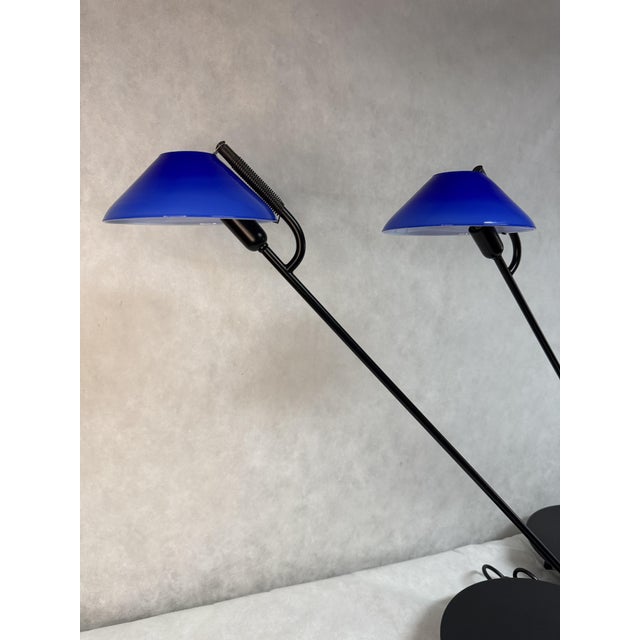 Blue Cris Lamps by Gabriel Teixidó for Carpyen, 1980s, Set of 2 For Sale - Image 8 of 9