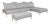 DS-112 3-Seater Sofa and Ottomans in Grey Leather from de Sede, Set of 3 For Sale