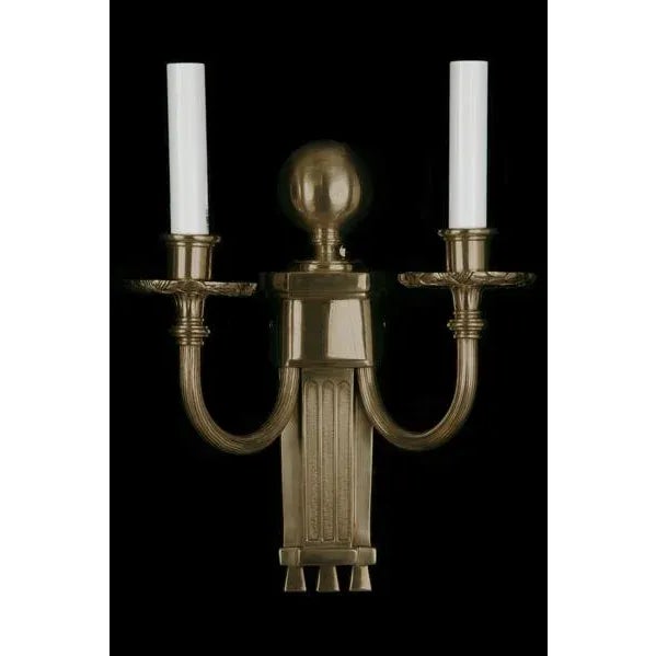 Contemporary Capitale Sconce in Patinated Finish For Sale - Image 3 of 3