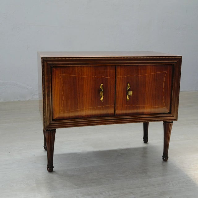 Mid-Century Bedside Tables in Italian Briar Design, 1950s, Set of 2 For Sale - Image 11 of 18