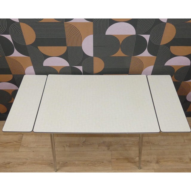 1960s Extendable Kitchen Table in Chrome and Resopal, 1960s For Sale - Image 5 of 14