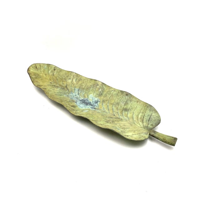 Metal Leaf Shaped Centerpiece, France 1970s For Sale - Image 7 of 13