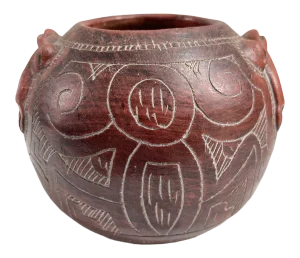 1970s Vintage Boho Chic Rustic Amazon Hand-Made Pottery Vase