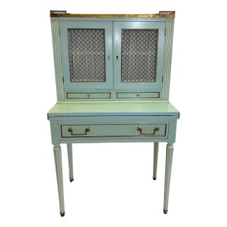 1950's French 'Cassard Et Cie' Art Deco Secretary Desk With Lock and Key For Sale