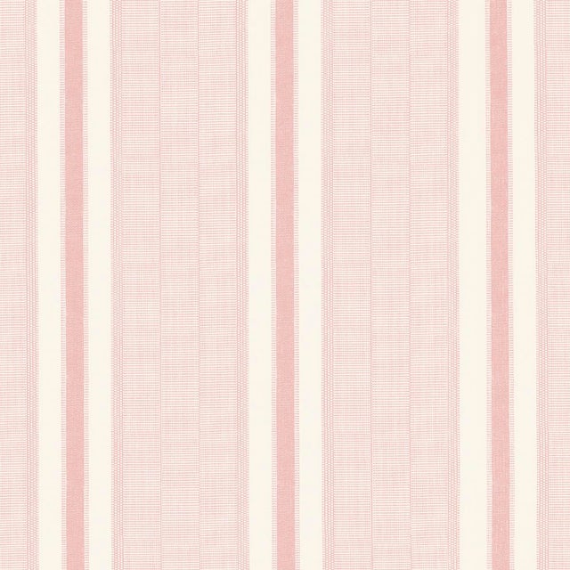 Schumacher X A Rum Fellow Ipala Stripe Wallpaper In Blush For Sale