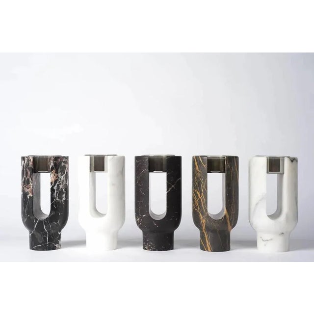 Not Yet Made - Made To Order Aquatico Marble Lyra Candleholder by Dan Yeffet For Sale - Image 5 of 8