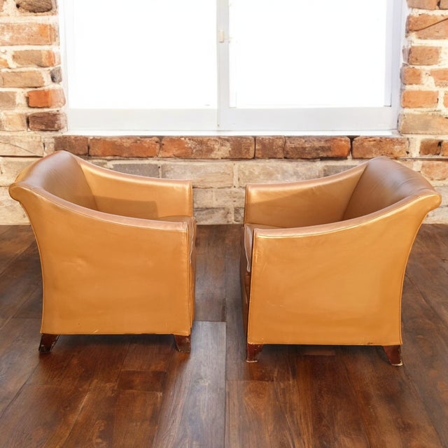 Art Deco Elevate Any Living Space With This Magnificent Pair of Rare Vintage Paoli Club Chairs For Sale - Image 3 of 12