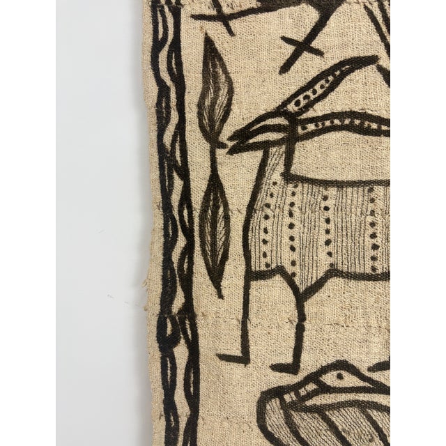 1970s Attributed Senufo Handwoven Mud Painted Korhogo Style Textile For Sale - Image 6 of 7