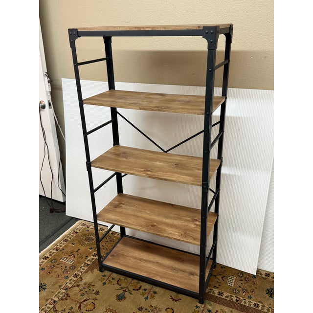 2010s Urban Industrial Angle Iron Bookcase For Sale - Image 5 of 12