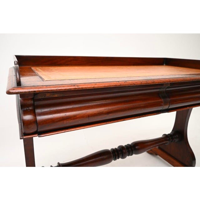 Antique William IV Leather Top Writing Table, 1830 For Sale - Image 10 of 11