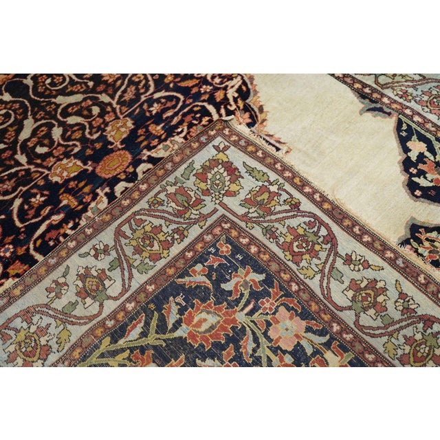 Late 18th Century Antique Sarouk Rug 4'2'' X 5'10'' For Sale - Image 10 of 10