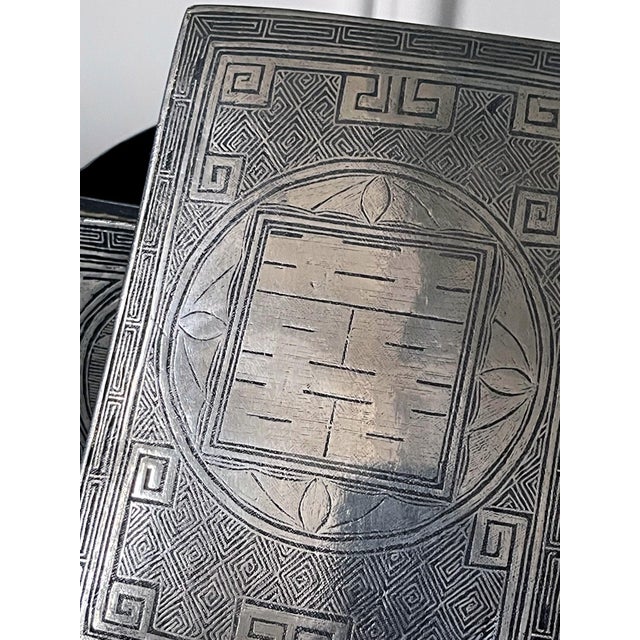 Fine Korean Iron Box with Silver Inlay Joseon Dynasty For Sale - Image 15 of 18