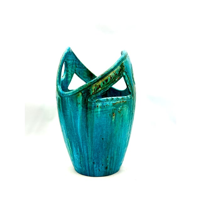 1960s Large Ceramic Vase from Accolay For Sale - Image 5 of 7