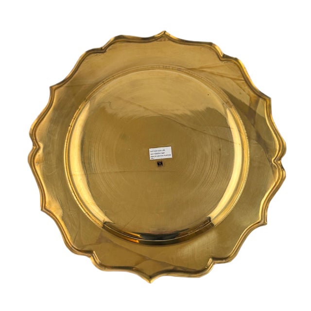Contemporary Brass Charger Plates For Sale - Image 4 of 7