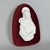 A delicate devotional bas-relief wall sculpture depicting the Madonna and Child, crafted from the finest biscuit porcelain...