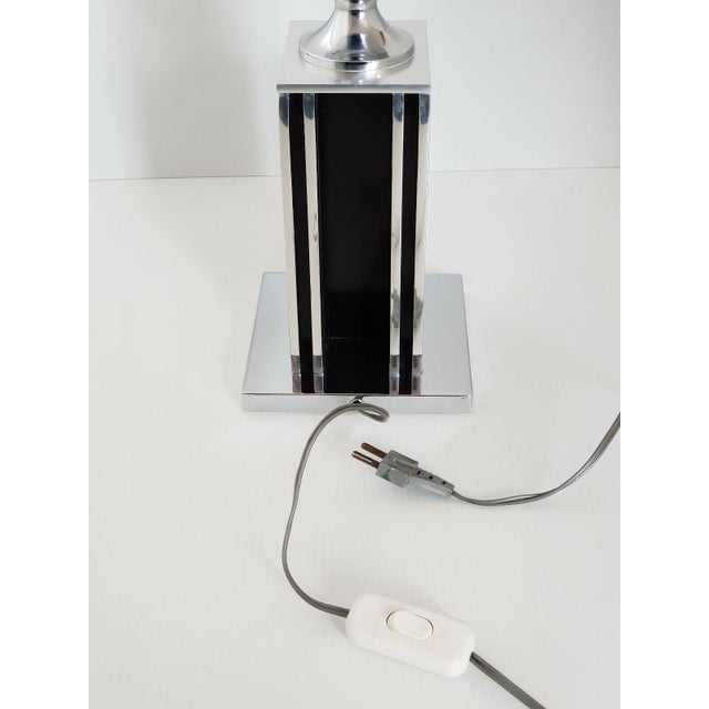 Vintage Table Lamp in Chrome Steel, 1970s For Sale - Image 6 of 7