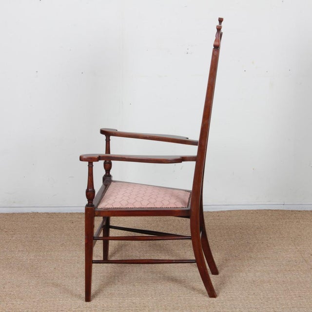 Antique English Armchair by J.S. Henry, 1800s For Sale - Image 9 of 10