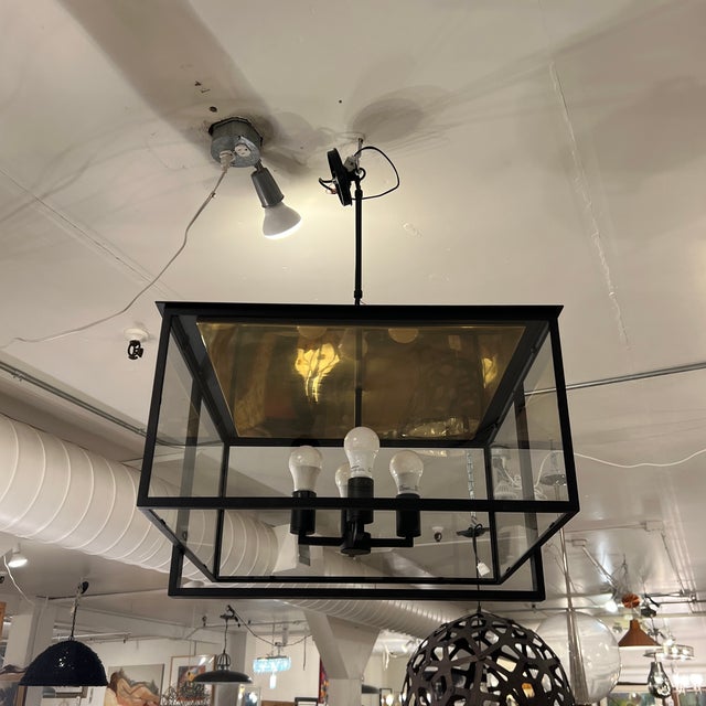 Transparent Ian K. Fowler for Visual Comfort & Co. Halle Wide Hanging Lantern For Sale - Image 8 of 12